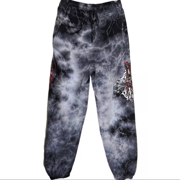 Xtreme Couture by Affliction Men's Sweatpants Jogger Phantom Skull Biker - Picture 10 of 11
